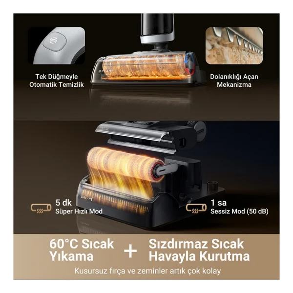 Dreame H14 Dual Akıllı Islak Kuru Şarjlı Dikey Süpürge - Görsel 6