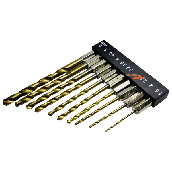 Hss Matkap Ucu Set 10 Parça Metal Plastik Delici Uçlar Şarjlı Matkap Ucu - 20 - Bronz - Görsel 3