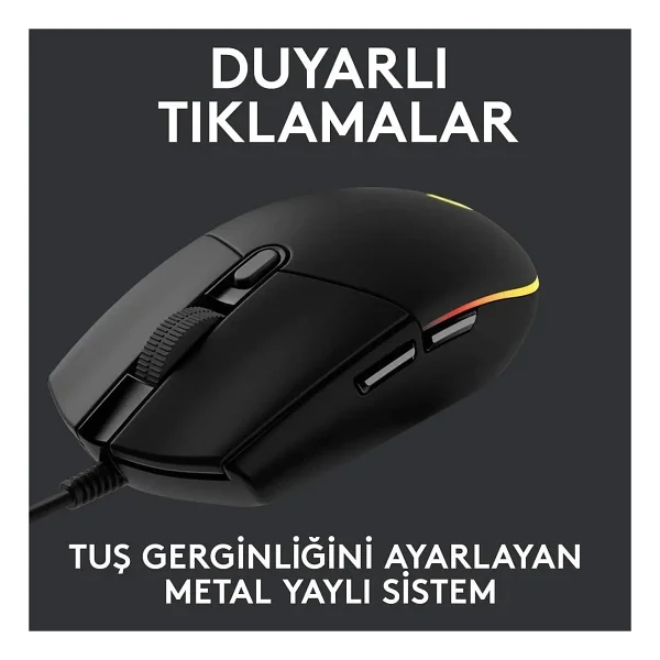 Logitech G203 Lightsync 910-005796 Siyah Kablolu Oyuncu Mouse - Görsel 5
