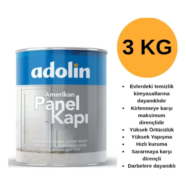 Adolin Beyaz 1 kg Amerikan Panel Kapı Boyası - Görsel 3