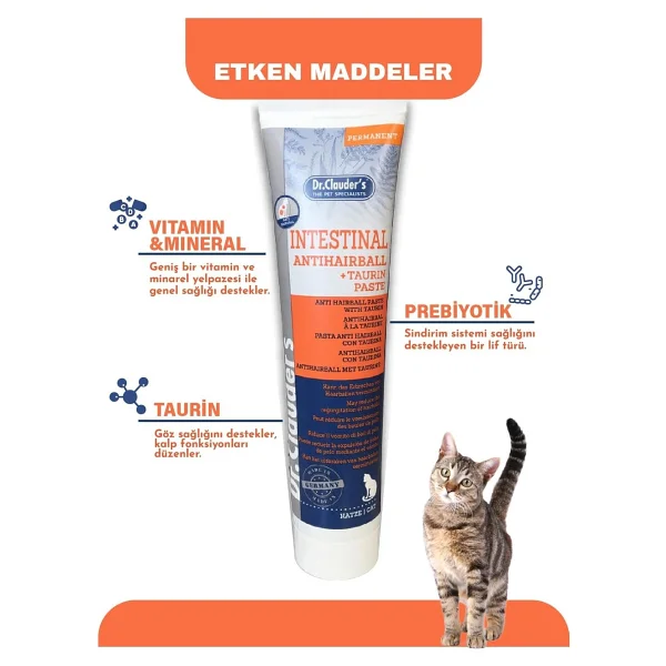 Dr.Clauder's Anti Hairball 100 Gr Kedi Macunu - Görsel 3