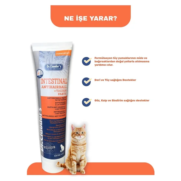 Dr.Clauder's Anti Hairball 100 Gr Kedi Macunu - Görsel 2