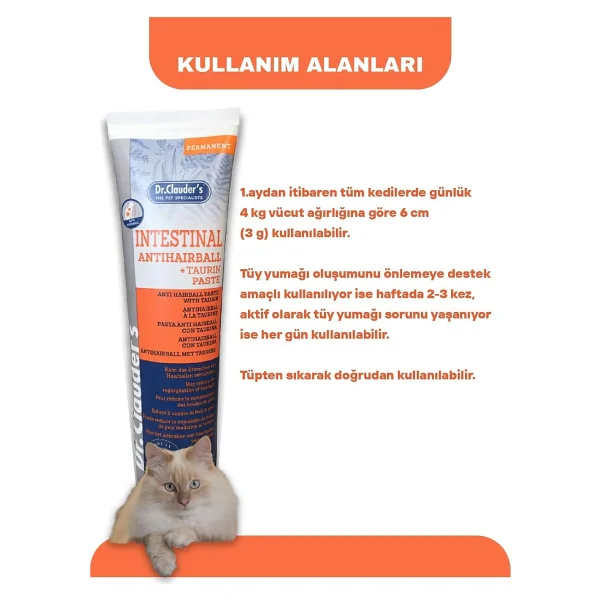 Dr.Clauder's Anti Hairball 100 Gr Kedi Macunu - Görsel 4