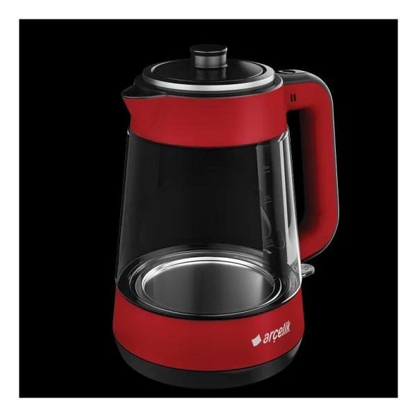 Arçelik Cm 6964 K Resital Kırmızı 1900 W Cam Çay Makinesi - Görsel 9