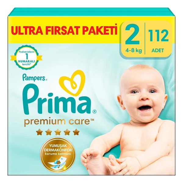 Prima Premium Care 2 Numara Mini 112'li Bebek Bezi - Görsel 2