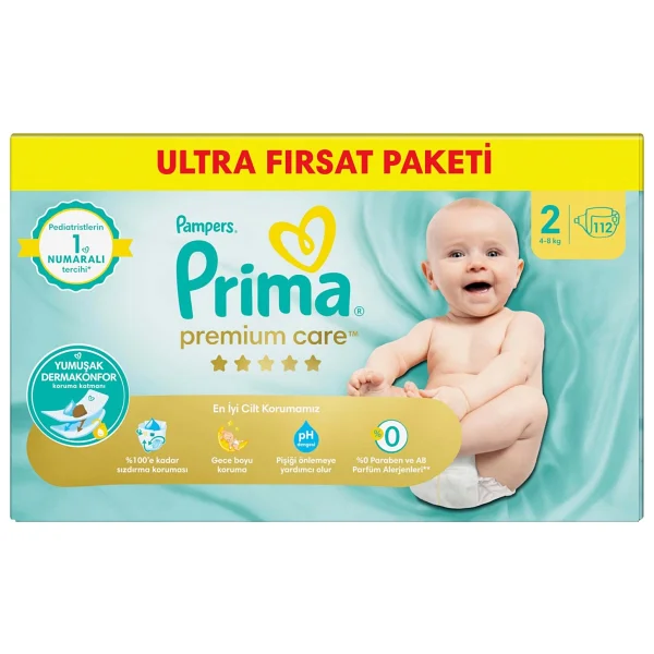 Prima Premium Care 2 Numara Mini 112'li Bebek Bezi - Görsel 3