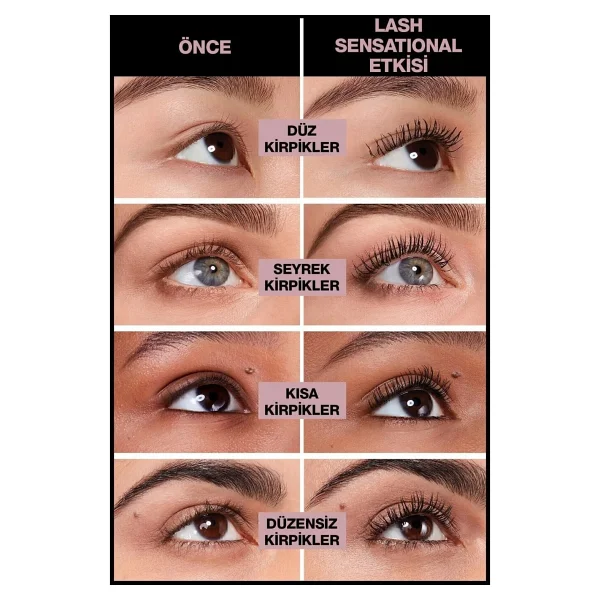 Maybelline New York Lash Sensational Yelpaze Etkili Waterproof Siyah Maskara - Görsel 2