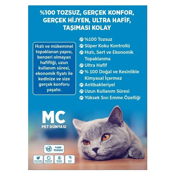 Mc Cat Aktif Karbon Tozsuz Microball Kedi Kumu 10 Lt - Görsel 4