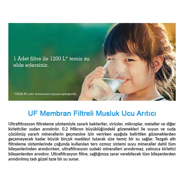 Greentech Water Uf Membran Filtreli Musluk Ucu Arıtıcı - Görsel 7