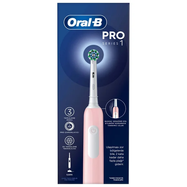 Oral-B Pro Series 1 Pembe Şarjlı Diş Fırçası - Görsel 9