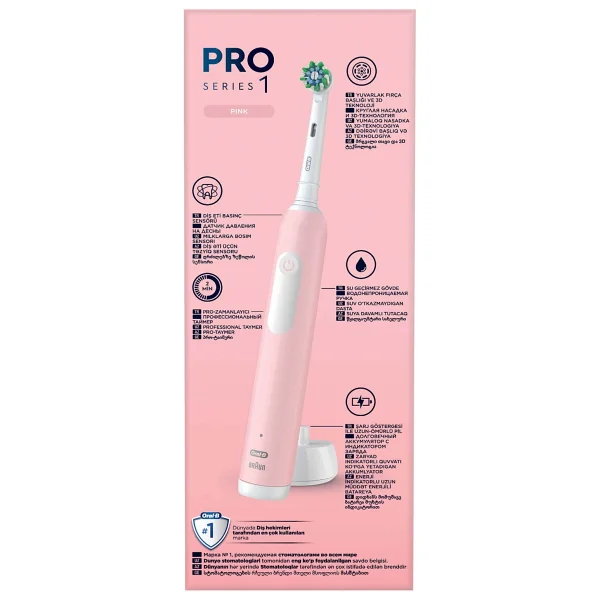 Oral-B Pro Series 1 Pembe Şarjlı Diş Fırçası - Görsel 8