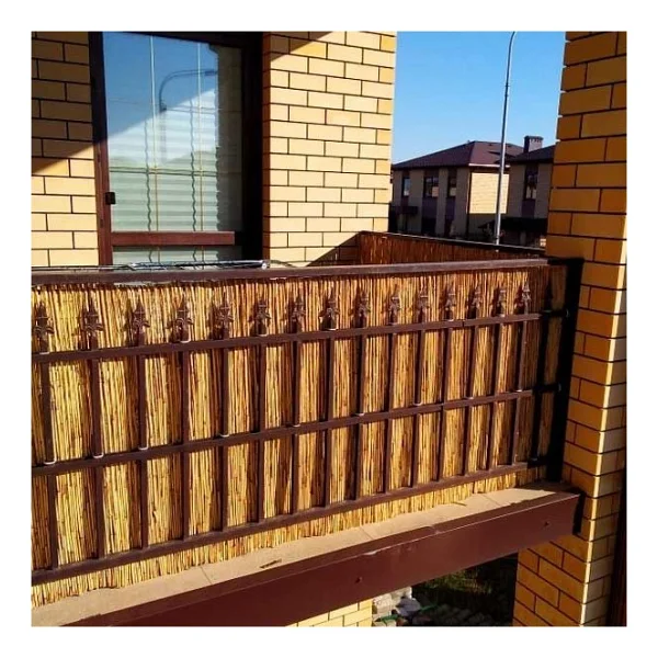 Natural 60CM x 500CM Bambu Kamış Hasır Çit Dekoratif Bahçe Balkon ve Duvar Çiti Reed Fence - Görsel 4