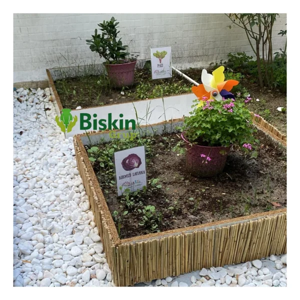 Natural 30cm X 500cm Bambu Kamış Hasır Çit Dekoratif Bahçe Balkon Ve Duvar Çiti Reed Fence - Görsel 4