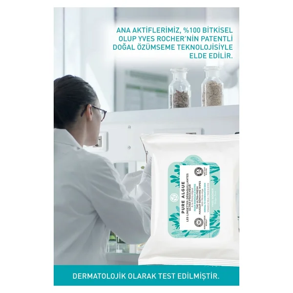 Yves Rocher Pure Algue 20'li Makyaj Temizleme Mendili - Görsel 5
