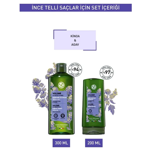 Yves Rocher Ince Telli Saçlar Için Orjinal Boy Şampuan, Saç Kremi Seti-9916603 - Görsel 2