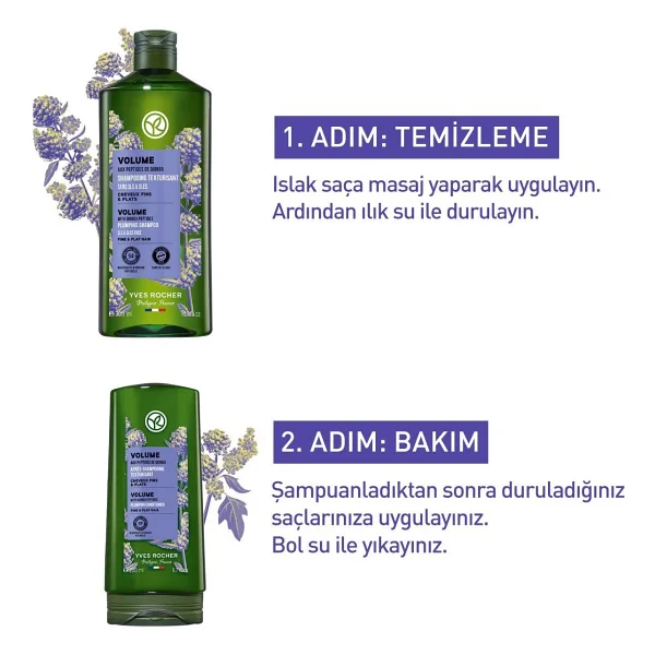 Yves Rocher Ince Telli Saçlar Için Orjinal Boy Şampuan, Saç Kremi Seti-9916603 - Görsel 3