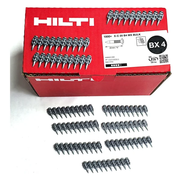 Hilti Bx4 Uyumlu X-C 20 B4 Mx Bulk Beton Çivileri (Şeritli) 20 Mm (1000 Adet) - Görsel 2