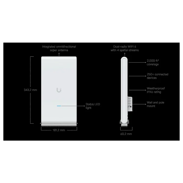Ubiquiti U6-Mesh-Pro Access Point - Görsel 2