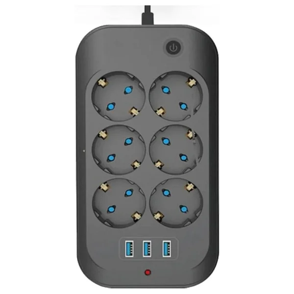 Fulltech Ftr-11 Anahtarlı Usb'li 2 M 6'lı Akım Korumalı Priz - Görsel 3