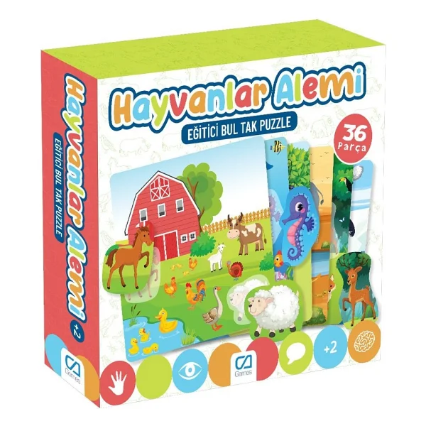 Ca Games Hayvanlar Alemi 36 Parca Eğitici Bul Tak Puzzle - Görsel 6