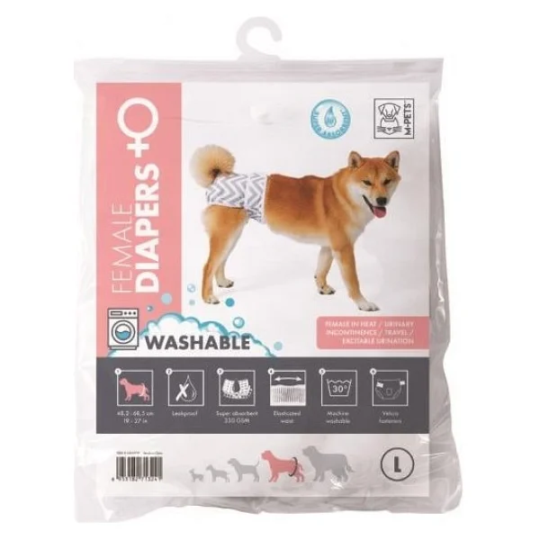 M-Pets Dişi Köpekler İçin Yıkanabilir Külot (L) - Görsel 8
