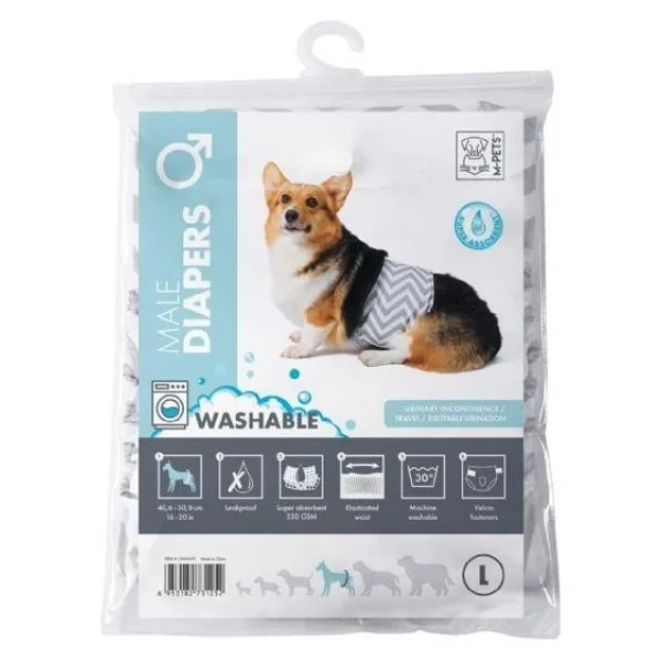 M-Pets Erkek Köpekler İçin Yıkanabilir Külot (L) - Görsel 3