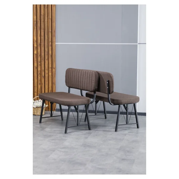 Hayat Serisi Mutfak, Yemek, Bahçe, Kafe, Modern Bench, Puf, 1 Adet - Siyah - Görsel 4