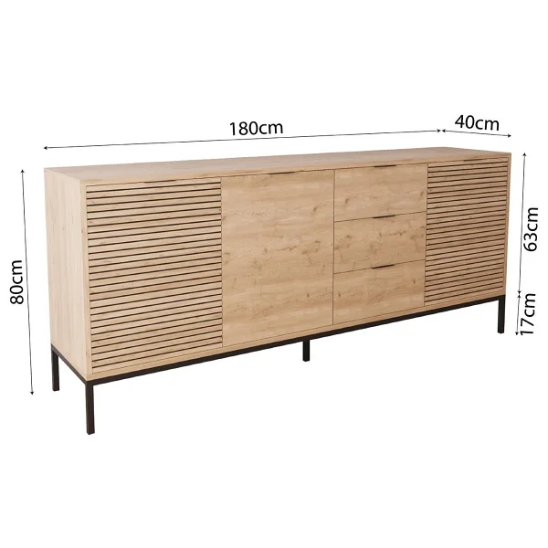 Bimossa H0060 180 Cm Alya Konsol Modern Yemek Odası Şık Depolama Alanı TV Ünitesi Alternatifi - Görsel 6