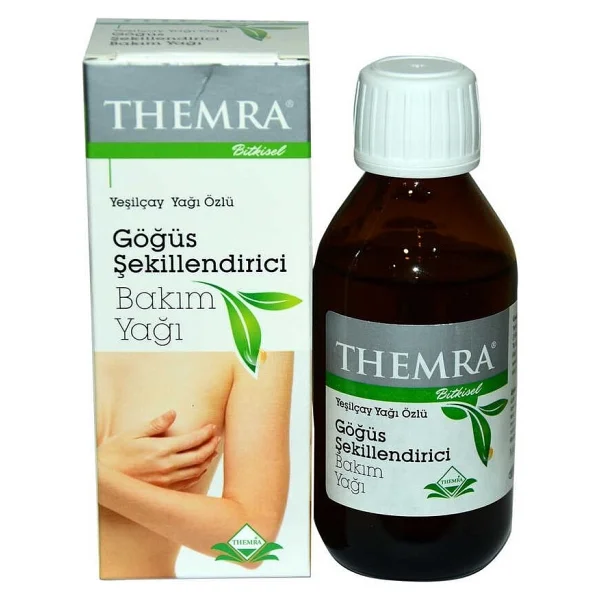Themra Göğüs Şekillendirici Bakım Yağı Yeşil Çay Yağı Özlü 100 Cc - Görsel 2