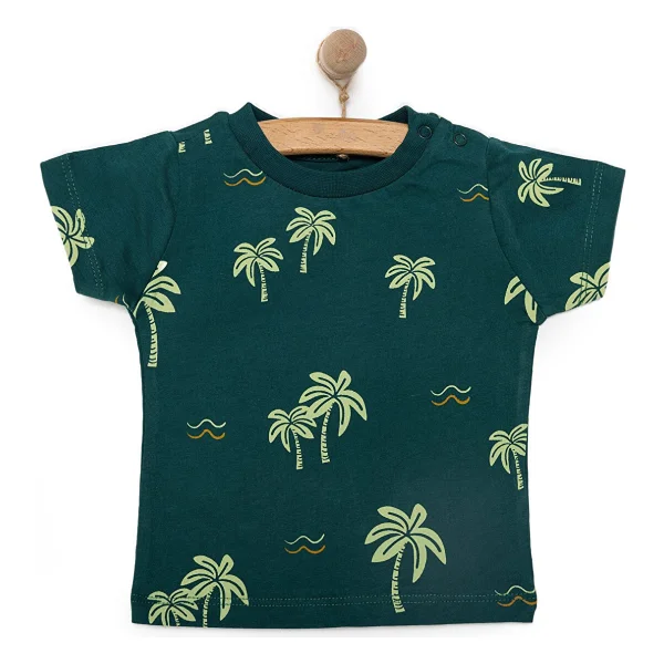 Hellobaby Basic Erkek Yaprak Baskılı T-Shirt Erkek Bebek - Görsel 3
