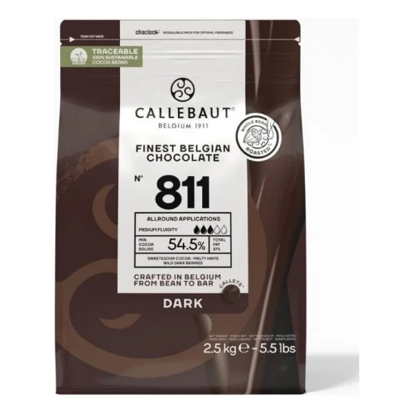 Callebaut 811 2.5 Kg Bitter Damla Çikolata - Görsel 3