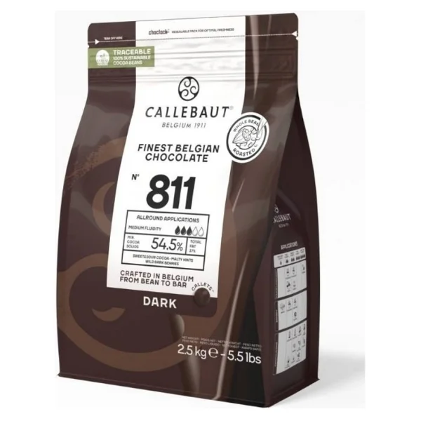 Callebaut 811 2.5 Kg Bitter Damla Çikolata - Görsel 5