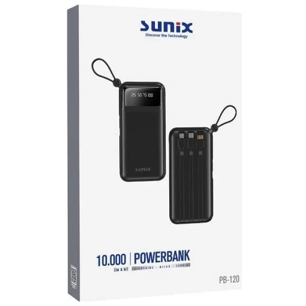 Sunix Pb-120 Siyah 10000 mAh Powerbank - Görsel 3