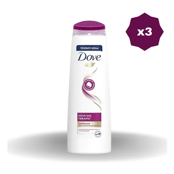 Dove Saç Terapisi Uzun Yıpranmış Saçlar İçin Şampuan 400 Ml 3 Adet - Görsel 2