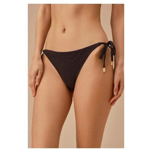 Suwen Cora İnce Bağcıklı Dokulu Bikini Alt - Görsel 5
