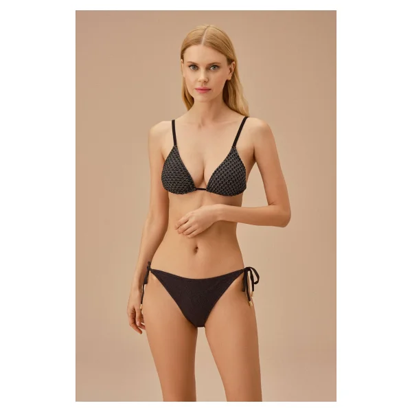 Suwen Cora İnce Bağcıklı Dokulu Bikini Alt - Görsel 2