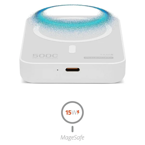 Powerway Txm5 Beyaz 5000 mAh Hızlı Şarj Magsafe Powerbank - Görsel 2