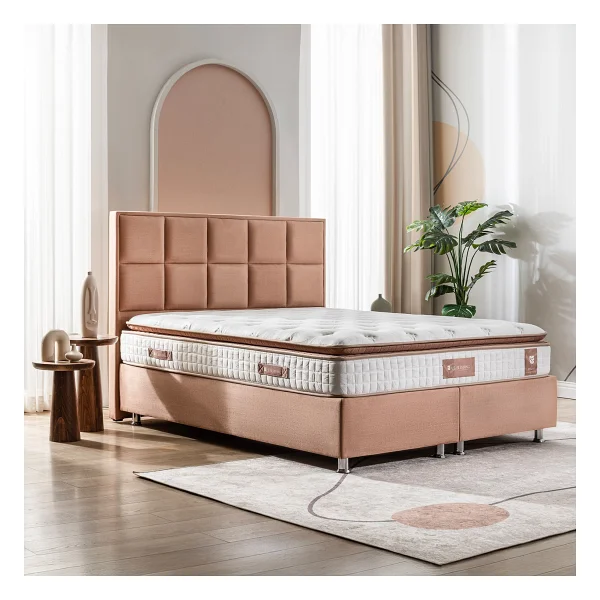 Us. Sleeping Ultra Ortopedik Touch Brown Yaylı 180x200 Cm Pedli Çift Kişilik Yatak - Görsel 2