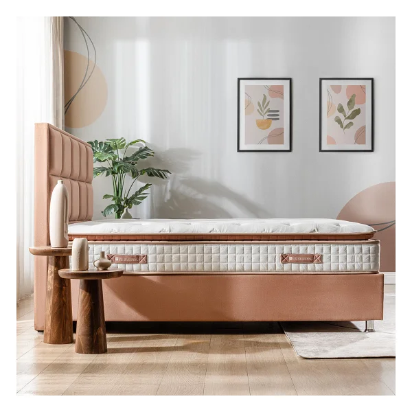 Us. Sleeping Ultra Ortopedik Touch Brown Yaylı 180x200 Cm Pedli Çift Kişilik Yatak - Görsel 3