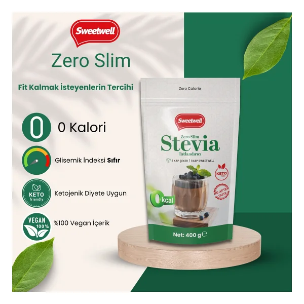 Sweetwell Zero Slim Stevia & Eritritol Tatlandırıcı 400 Gr - Şekersiz, 0 Kalori, Keto Ve Vegan Uyumlu - Görsel 4