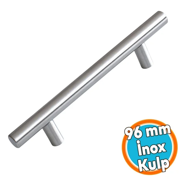 İnox Metal Mobilya Mutfak Çekmece Dolap Dolabı Kulbu Kulpu Kulpları (96 Mm - 9.6 Cm) 10 Adet - Görsel 5