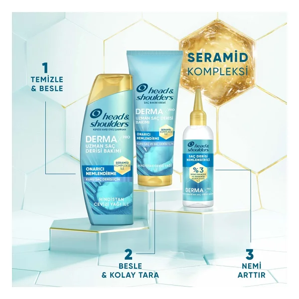 Head & Shoulders Derma X Pro Onarıcı Nemlendirici 300 Ml Şampuan - Görsel 8