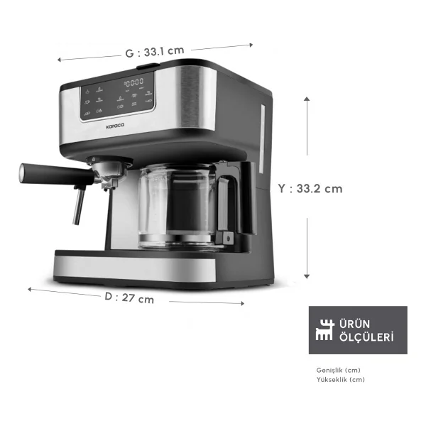Karaca Coffee Art 2in1 Filtre Kahve Ve Espresso Makinesi - Görsel 3