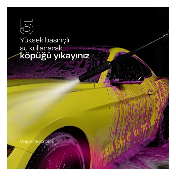 Grass Active Foam Magic 1l - Hızlı Köpüren Renk Değiştiren Fırçasız Oto Yıkama Şampuanı Tüm Araçlar İçin Araba Şampuanı Oto Temizleyici Köpük Şampuan - Görsel 3