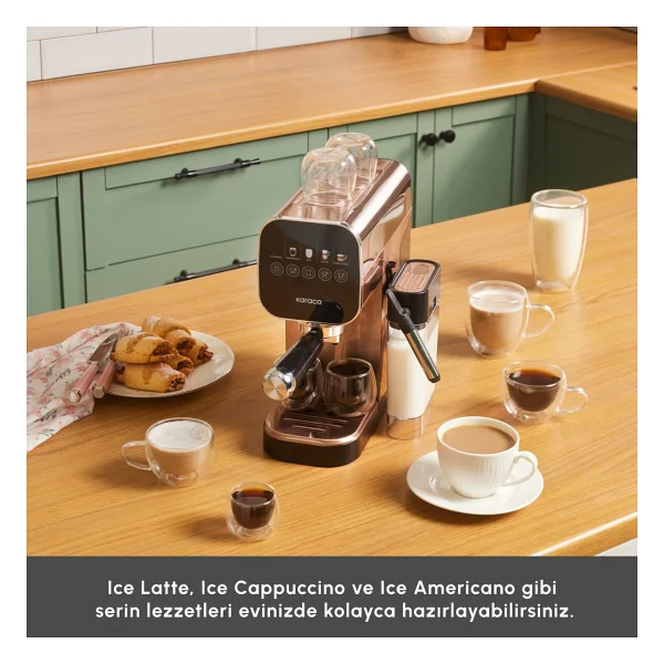 Karaca Mycaffee Barista S20 Amber Yarı Otomatik Espresso Makinesi - Görsel 4