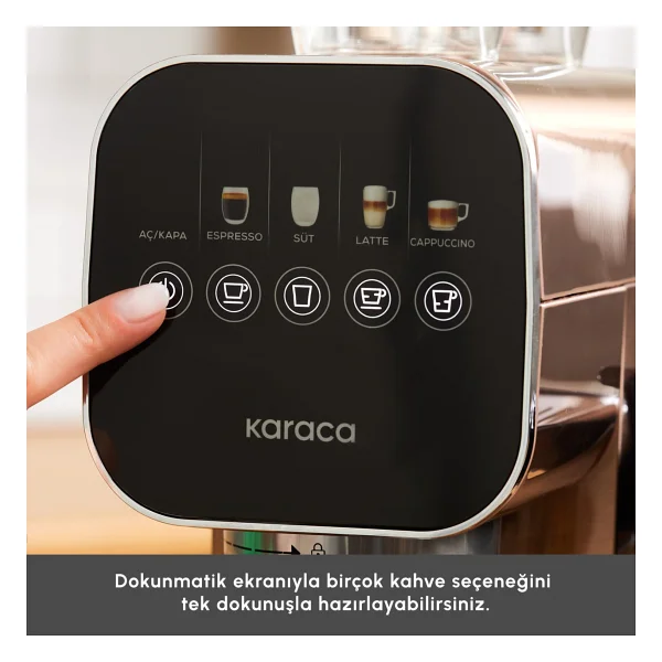 Karaca Mycaffee Barista S20 Amber Yarı Otomatik Espresso Makinesi - Görsel 5