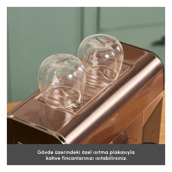 Karaca Mycaffee Barista S20 Amber Yarı Otomatik Espresso Makinesi - Görsel 9