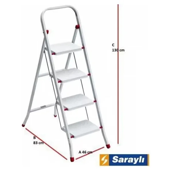 Saraylı 1634 Pratik Metal 4 Basamaklı Merdiven - Görsel 2