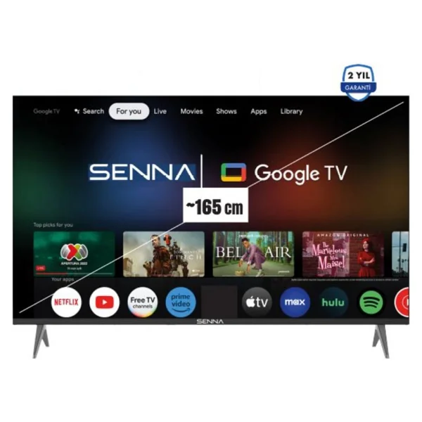 Senna 65uq9500f 4K Ultra HD 65" 165 Ekran Uydu Alıcılı Google Smart QLED TV - Görsel 3