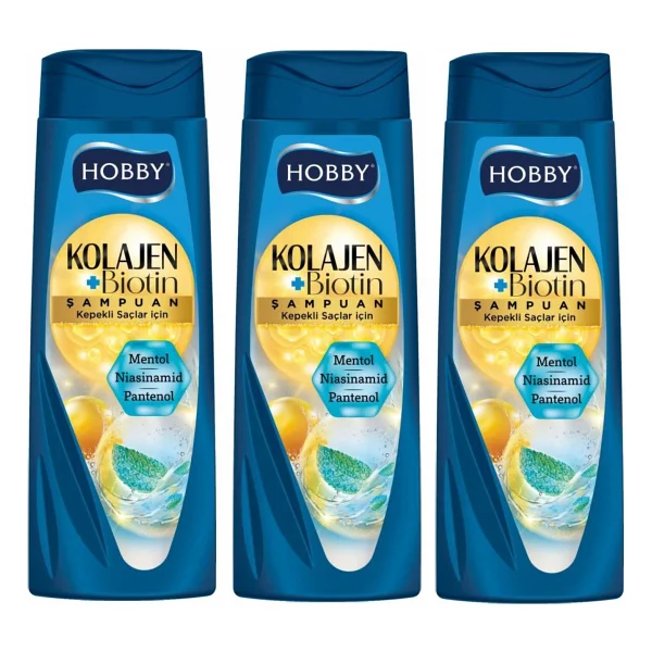 Hobby Şampuan Kolajen Mentol Kepekli Saç 480 Ml X 3 Adet - Görsel 2